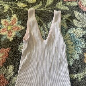 Elegant Ribbed V-Neck Women’s Top